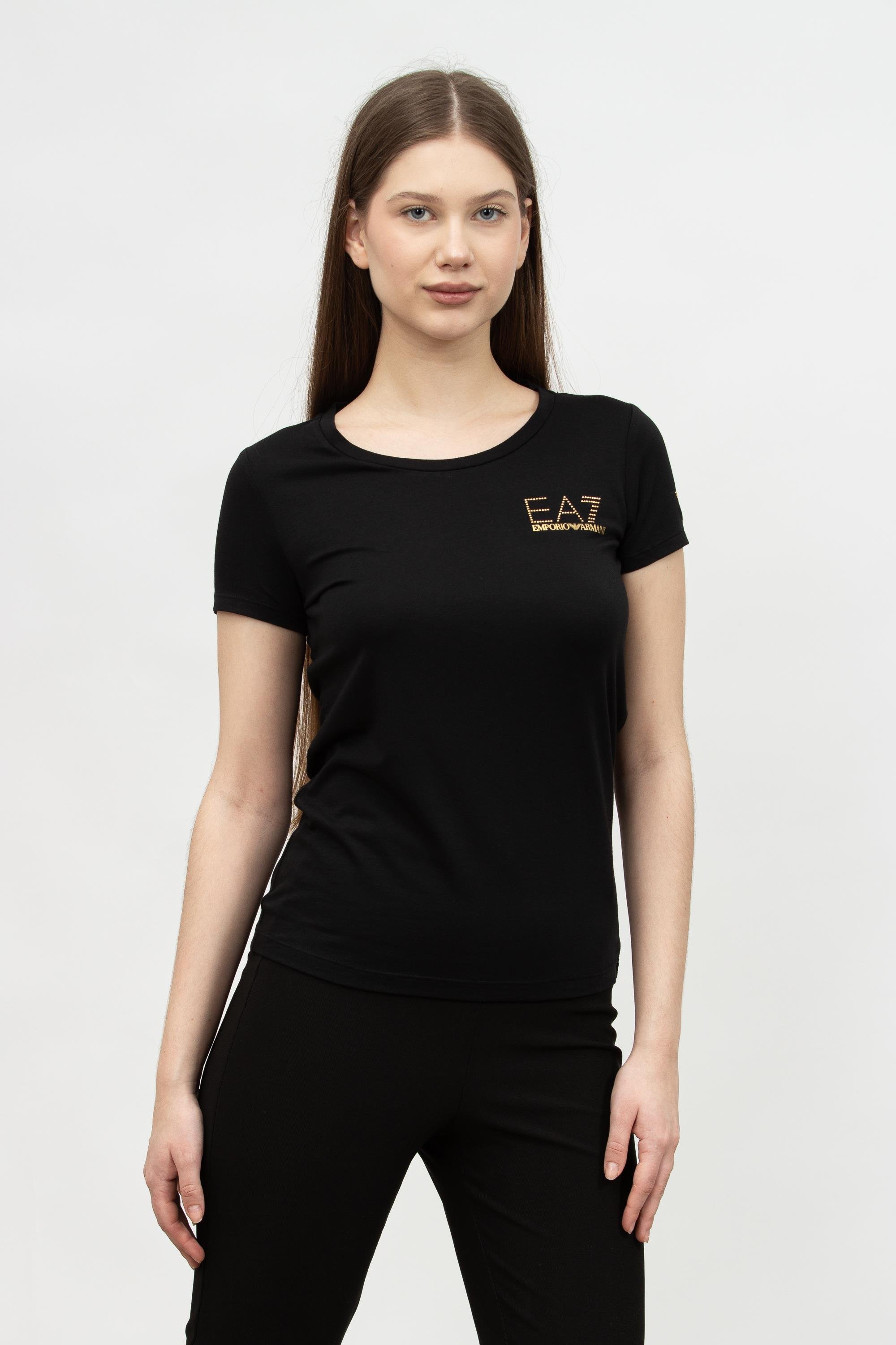 EA7 Kadın Bisiklet Yaka T-Shirt