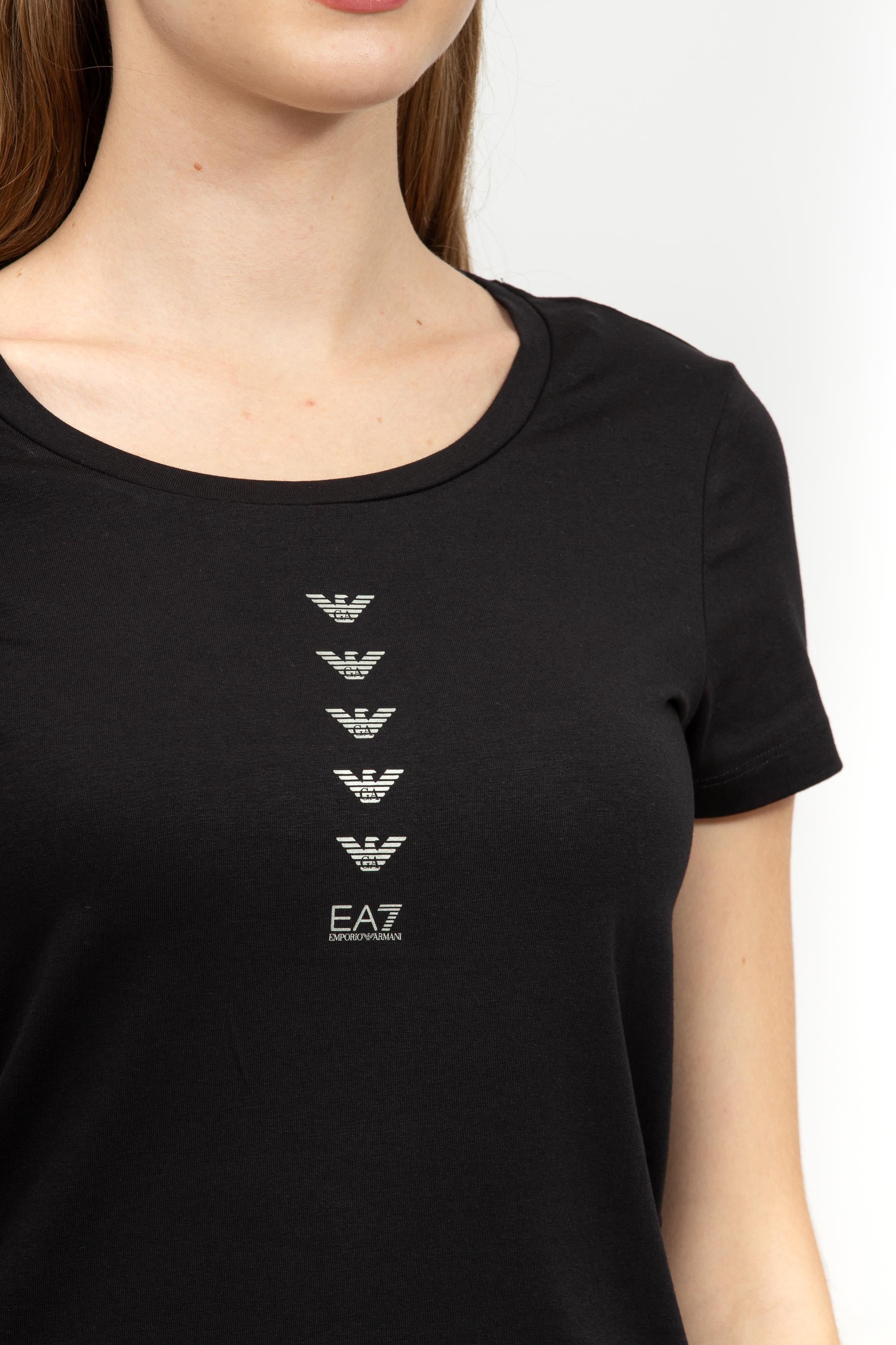 EA7 Kadın Bisiklet Yaka T-Shirt