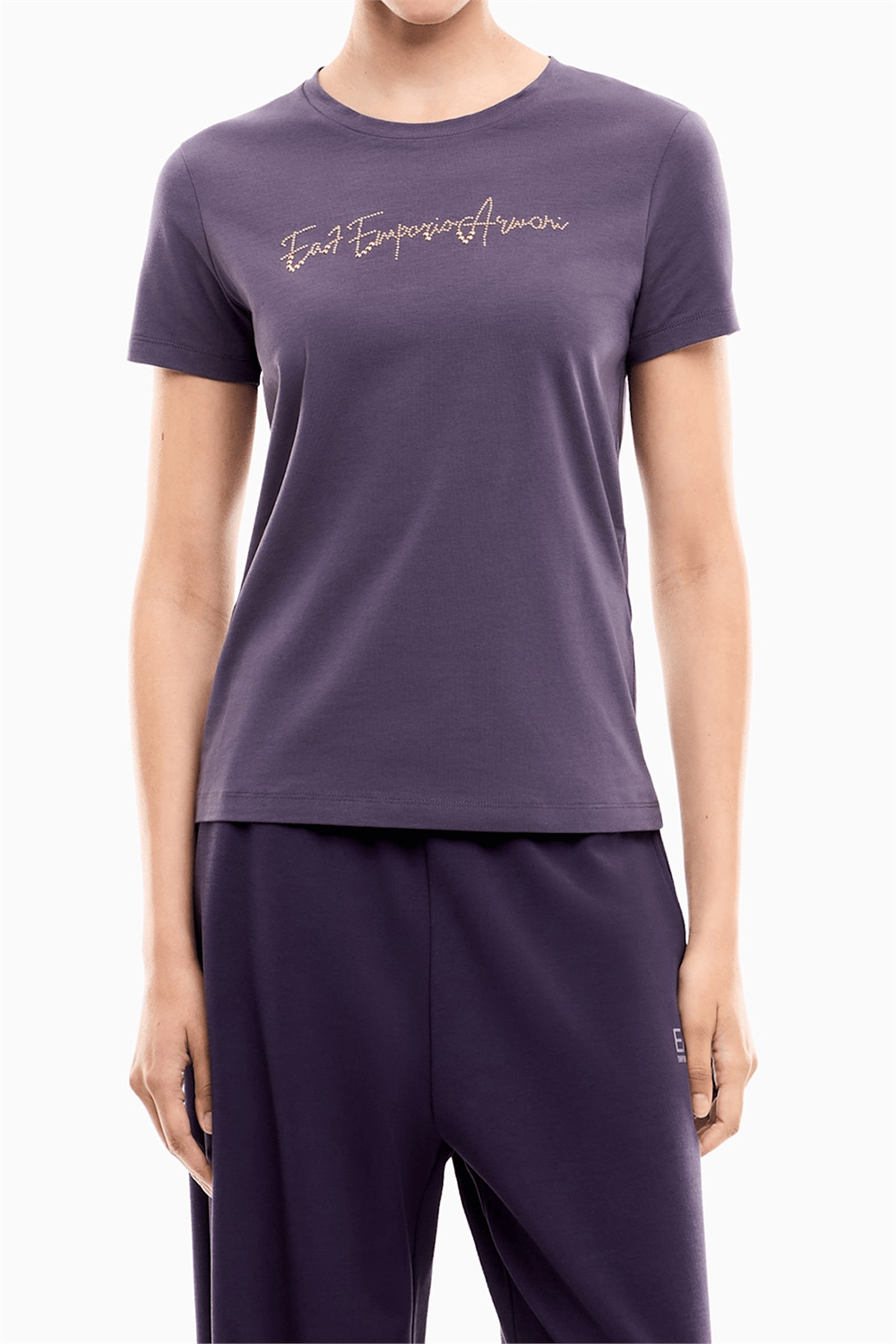EA7 Kadın Bisiklet Yaka T-Shirt