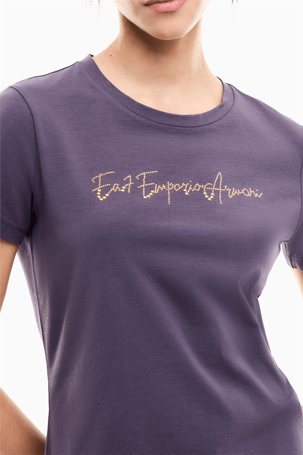 EA7 Kadın Bisiklet Yaka T-Shirt