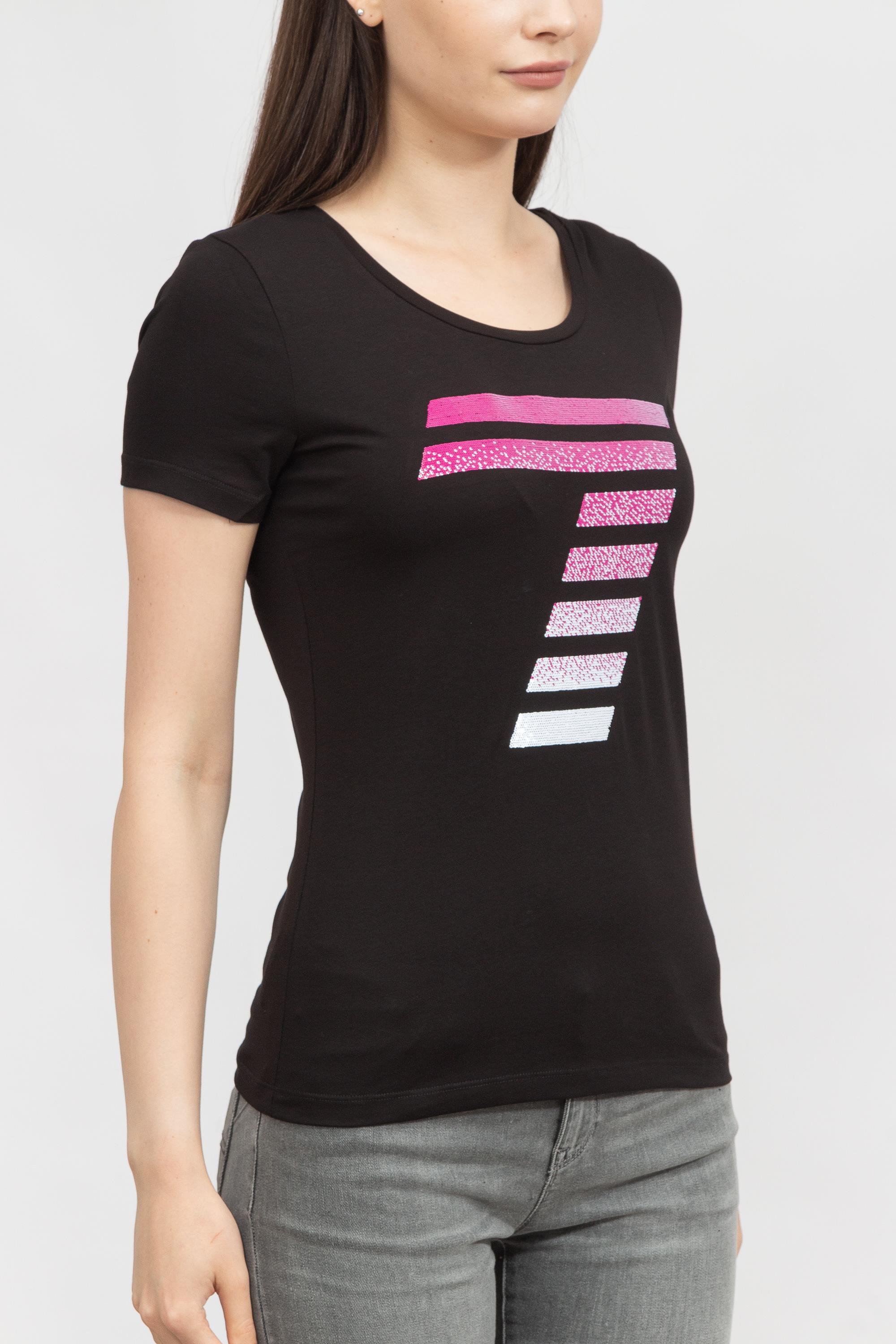 EA7 Kadın Bisiklet Yaka T-Shirt