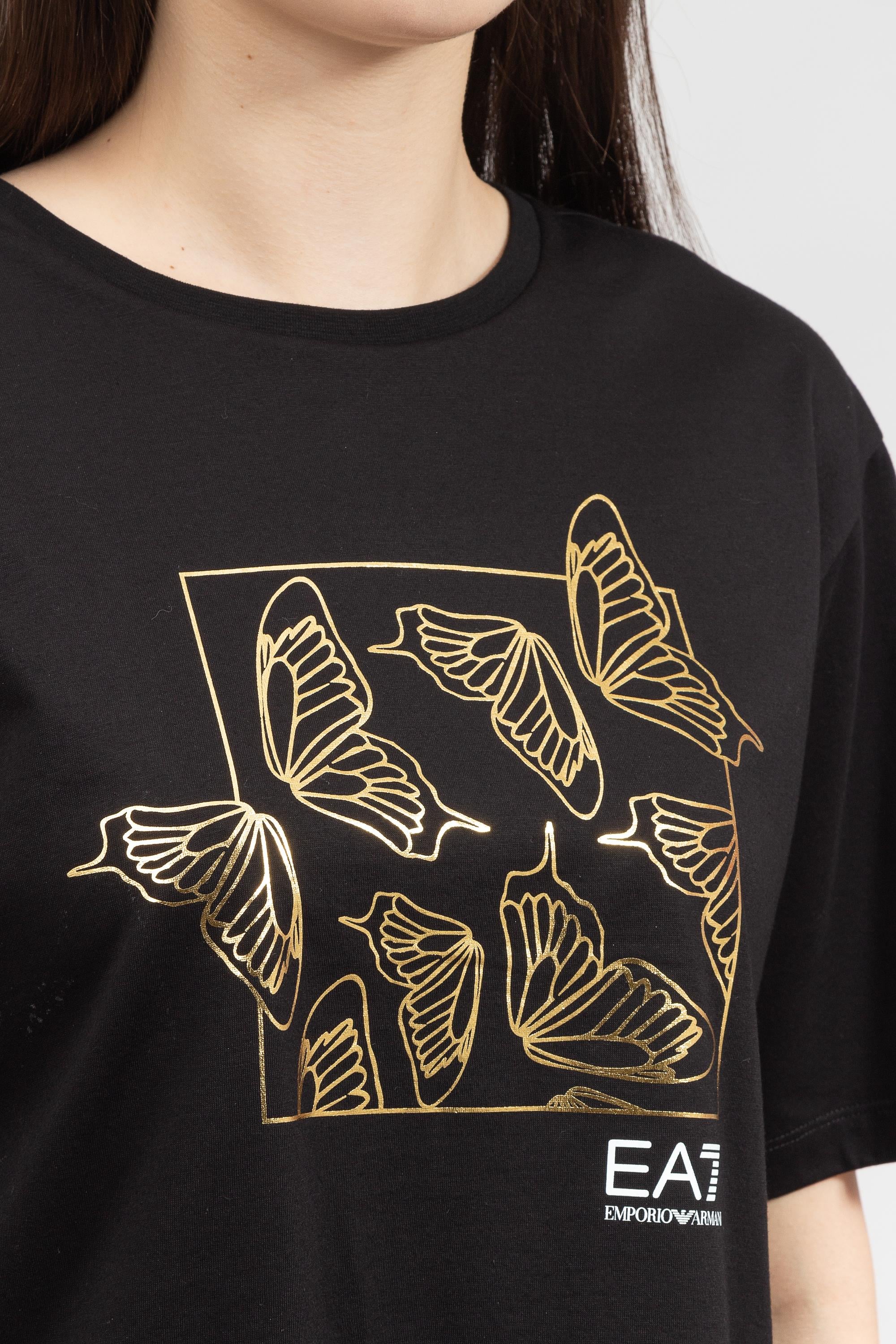 EA7 Kadın Bisiklet Yaka T-Shirt