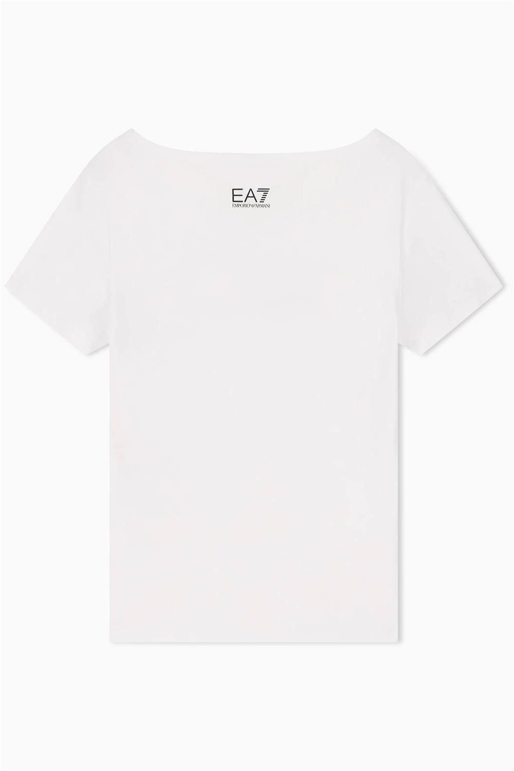 EA7 Kadın Bisiklet Yaka T-Shirt Beyaz