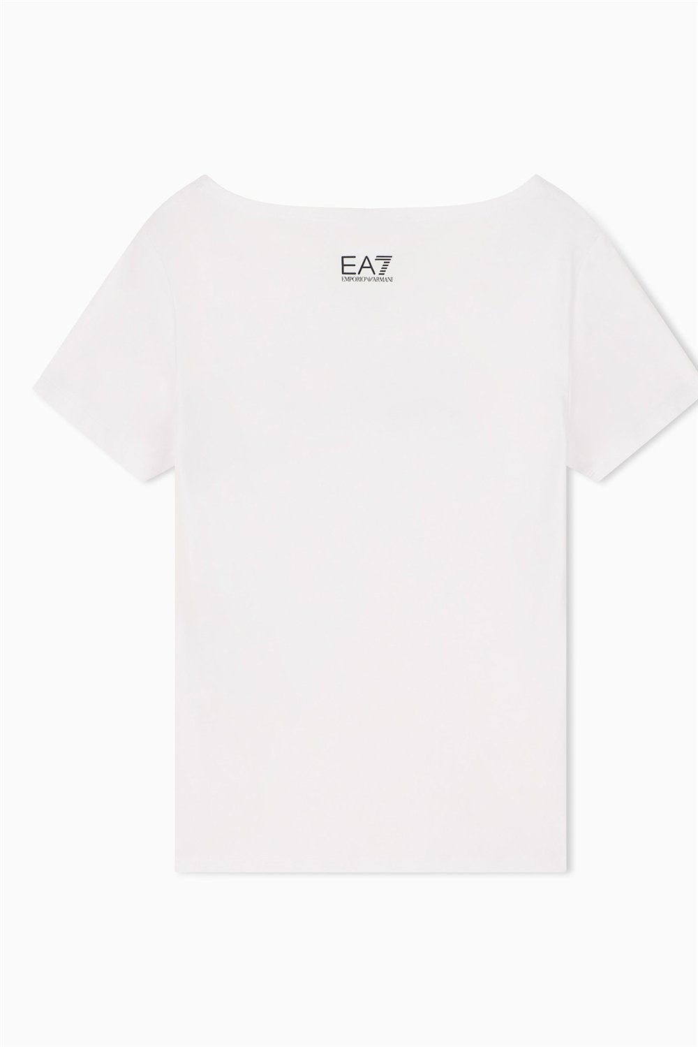 EA7 Kadın Bisiklet Yaka T-Shirt Beyaz