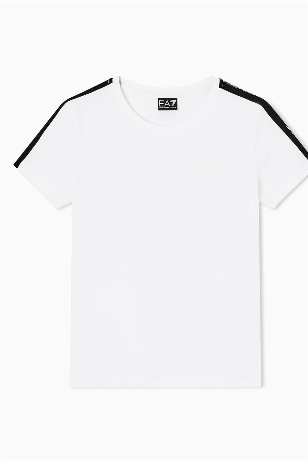 EA7 Kadın Bisiklet Yaka T-Shirt Beyaz
