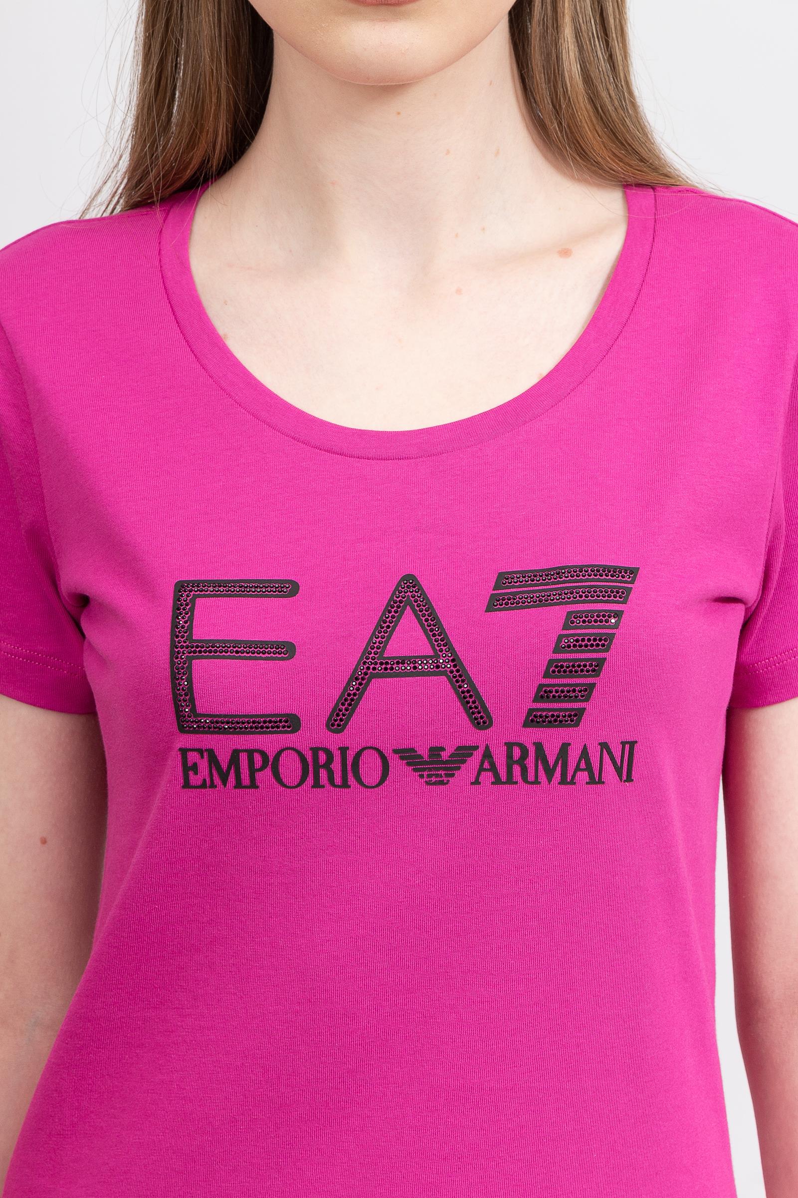 EA7 Kadın Bisiklet Yaka T-Shirt