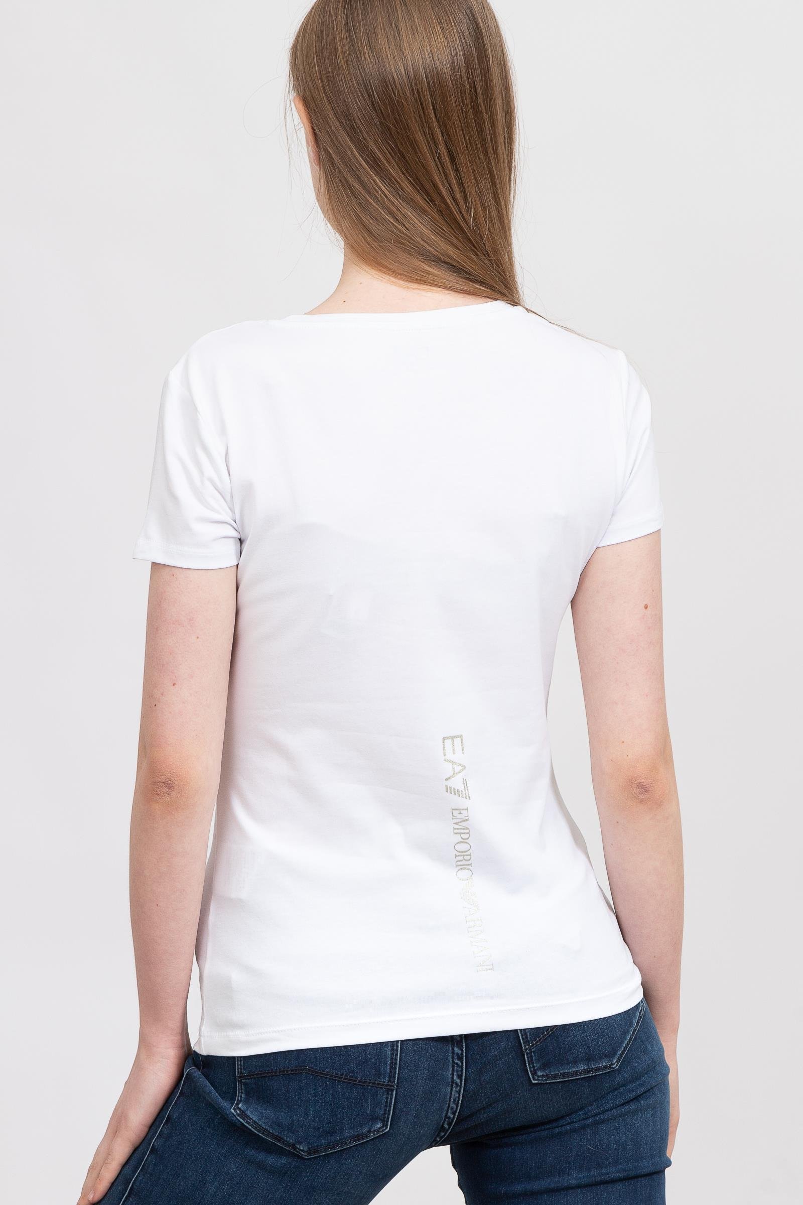 EA7 Kadın Bisiklet Yaka T-Shirt