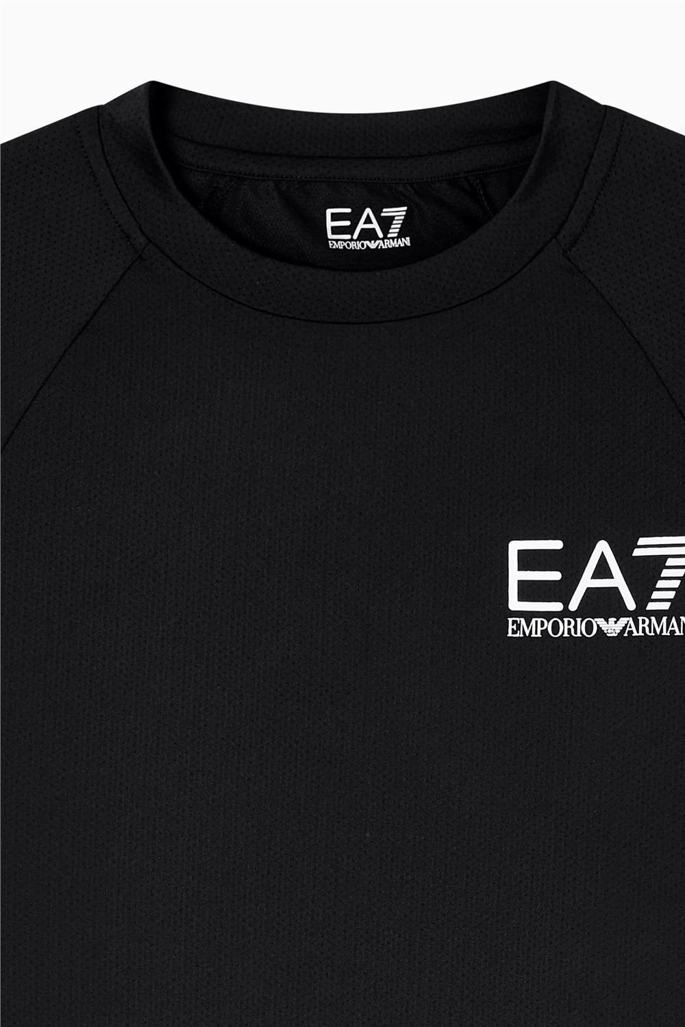EA7 Kadın Bisiklet Yaka T-Shirt Siyah