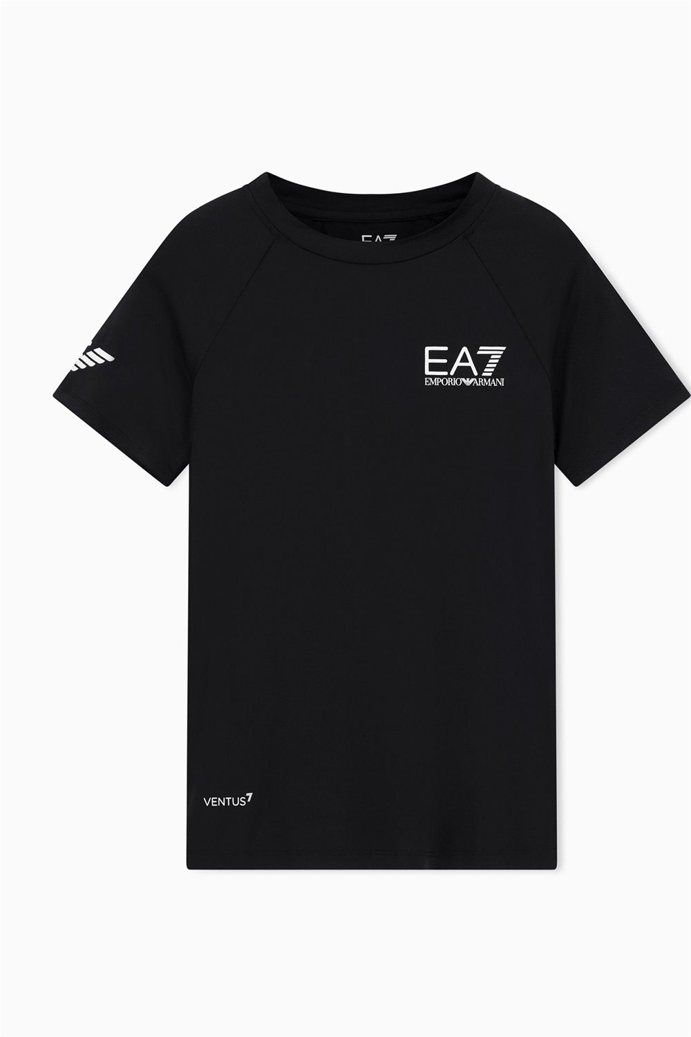 EA7 Kadın Bisiklet Yaka T-Shirt Siyah