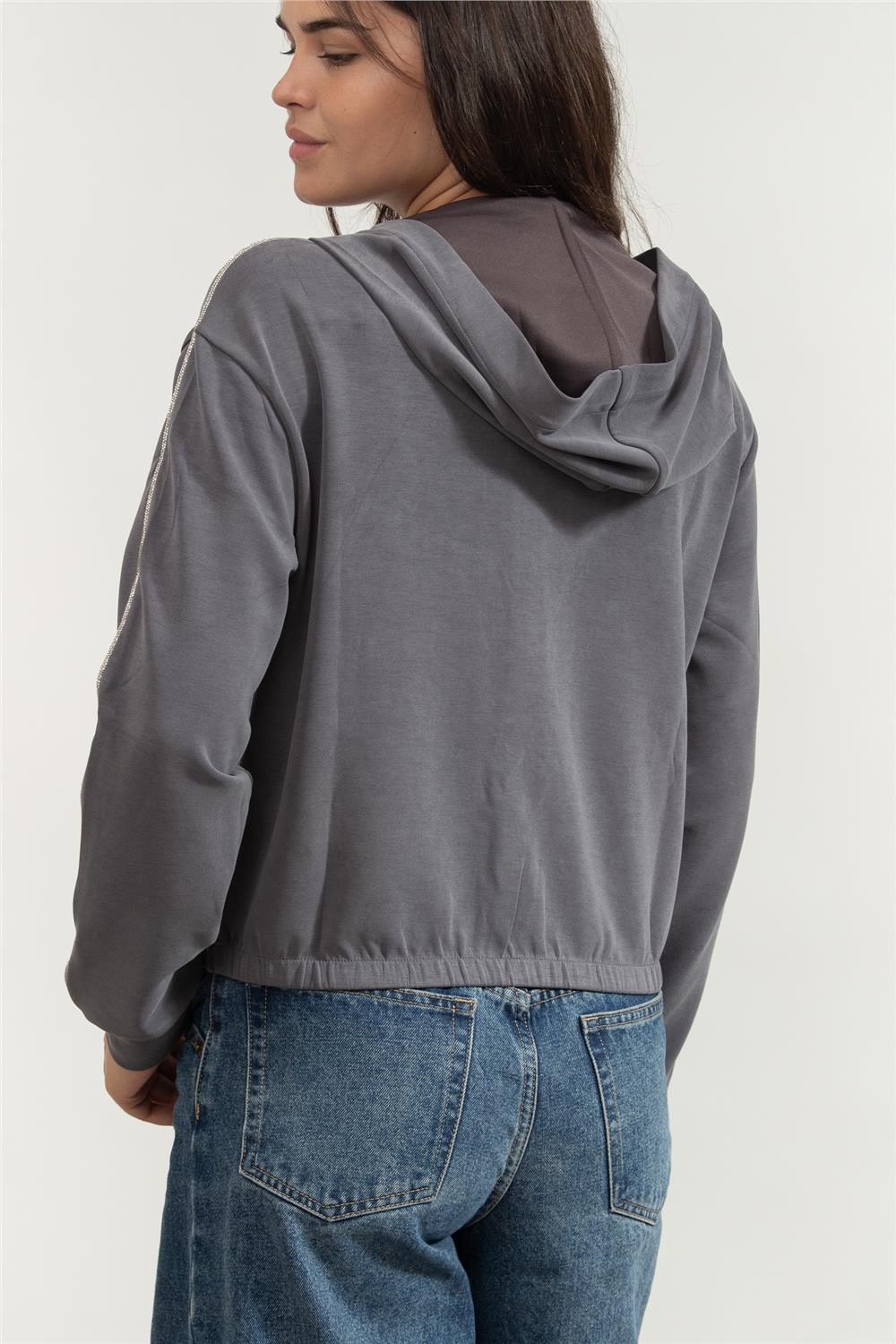 EA7 Kadın Fermuarlı Sweatshirt