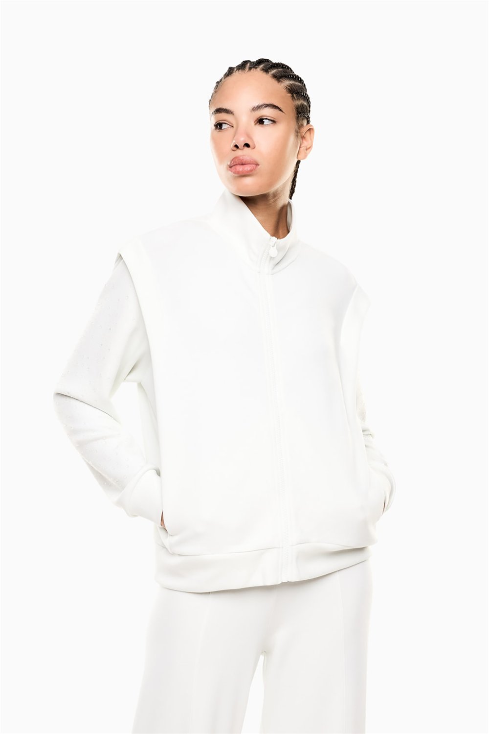 EA7 Kadın Fermuarlı Sweatshirt