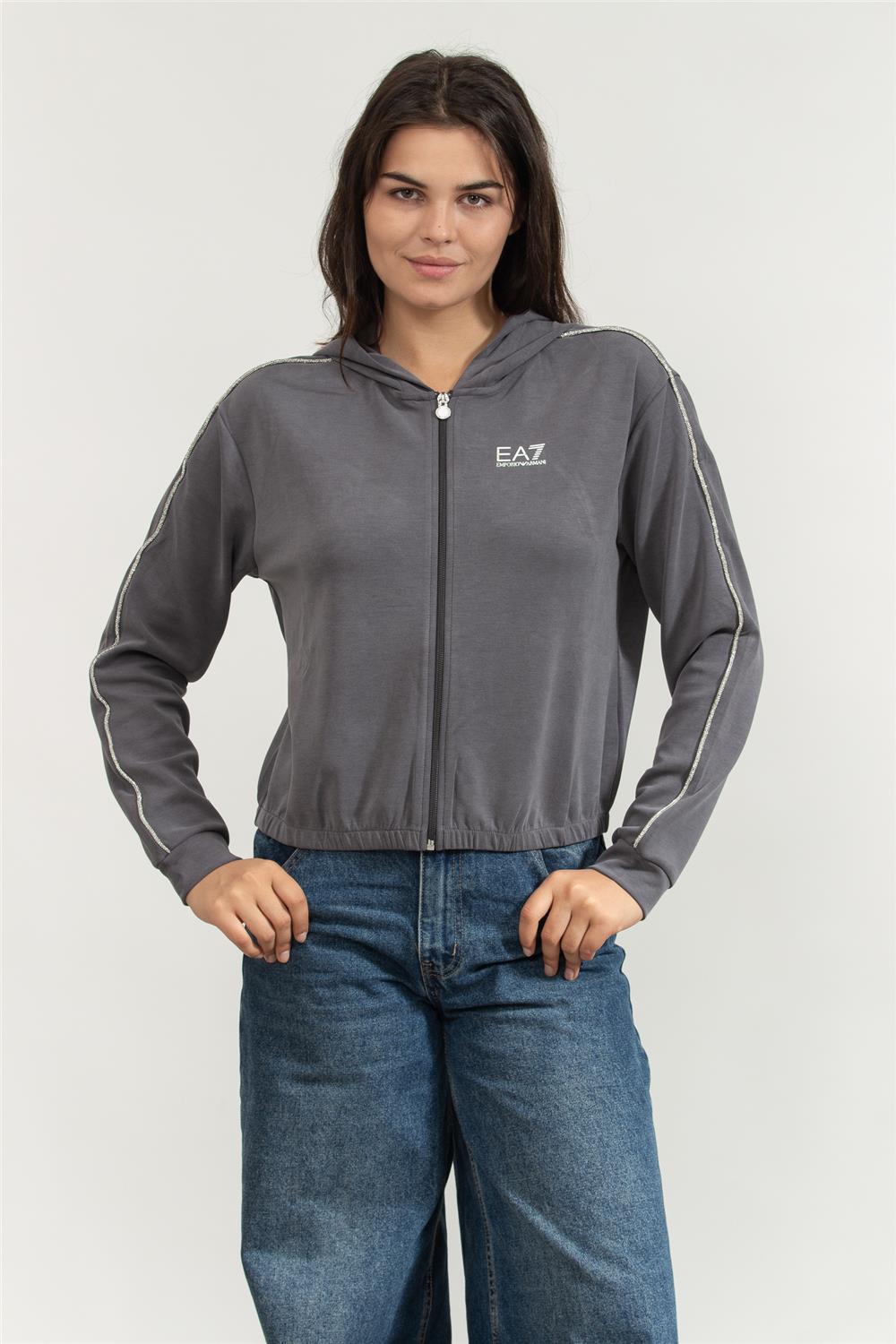 EA7 Kadın Fermuarlı Sweatshirt