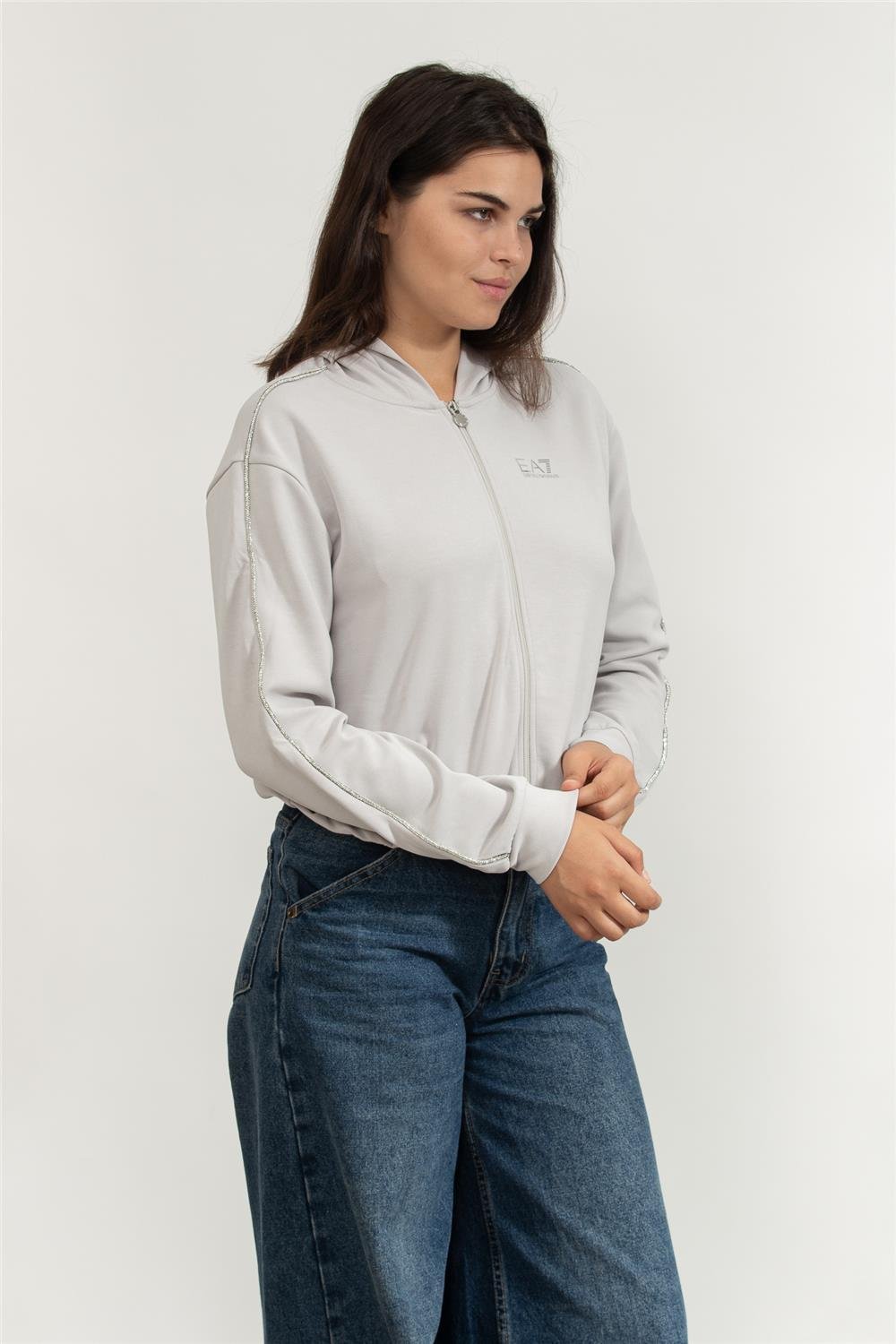 EA7 Kadın Fermuarlı Sweatshirt