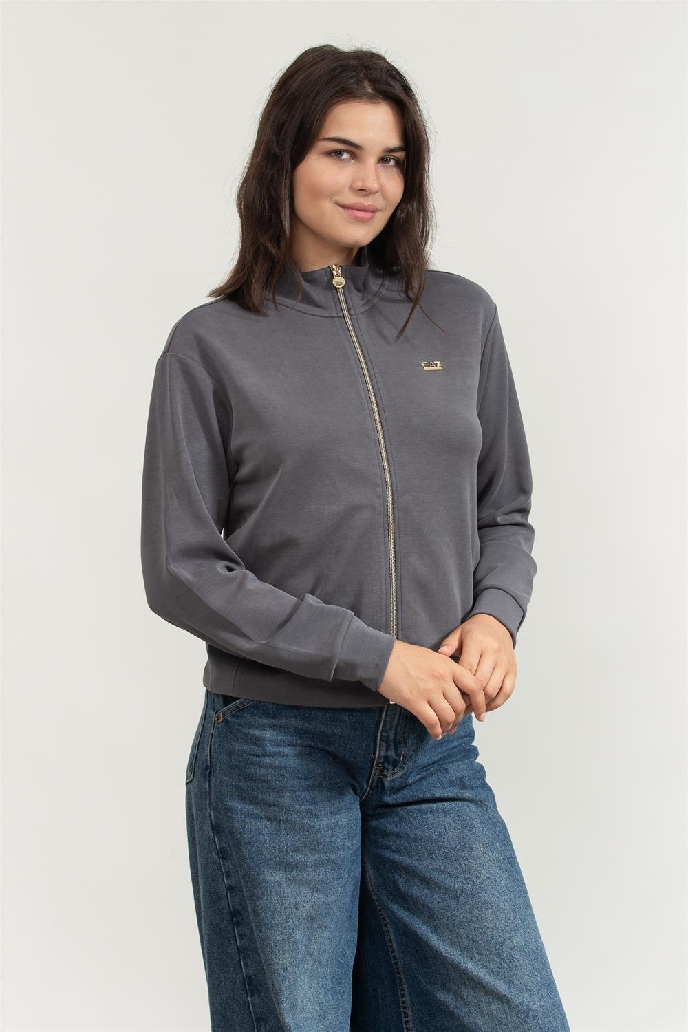 EA7 Kadın Fermuarlı Sweatshirt