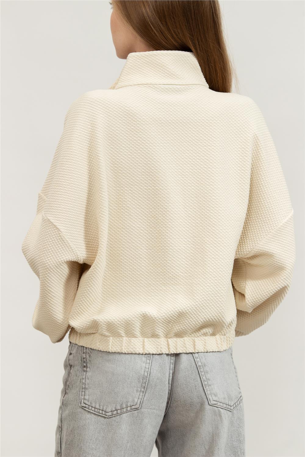 EA7 Kadın Fermuarlı Sweatshirt