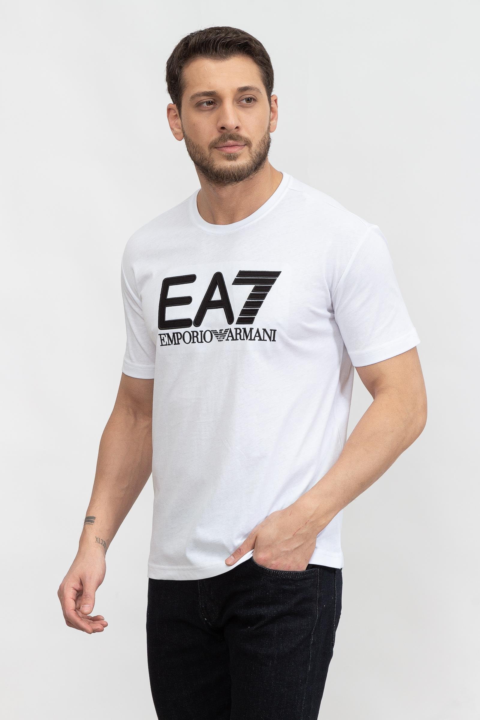 EA7 Unisex Bisiklet Yaka T-Shirt