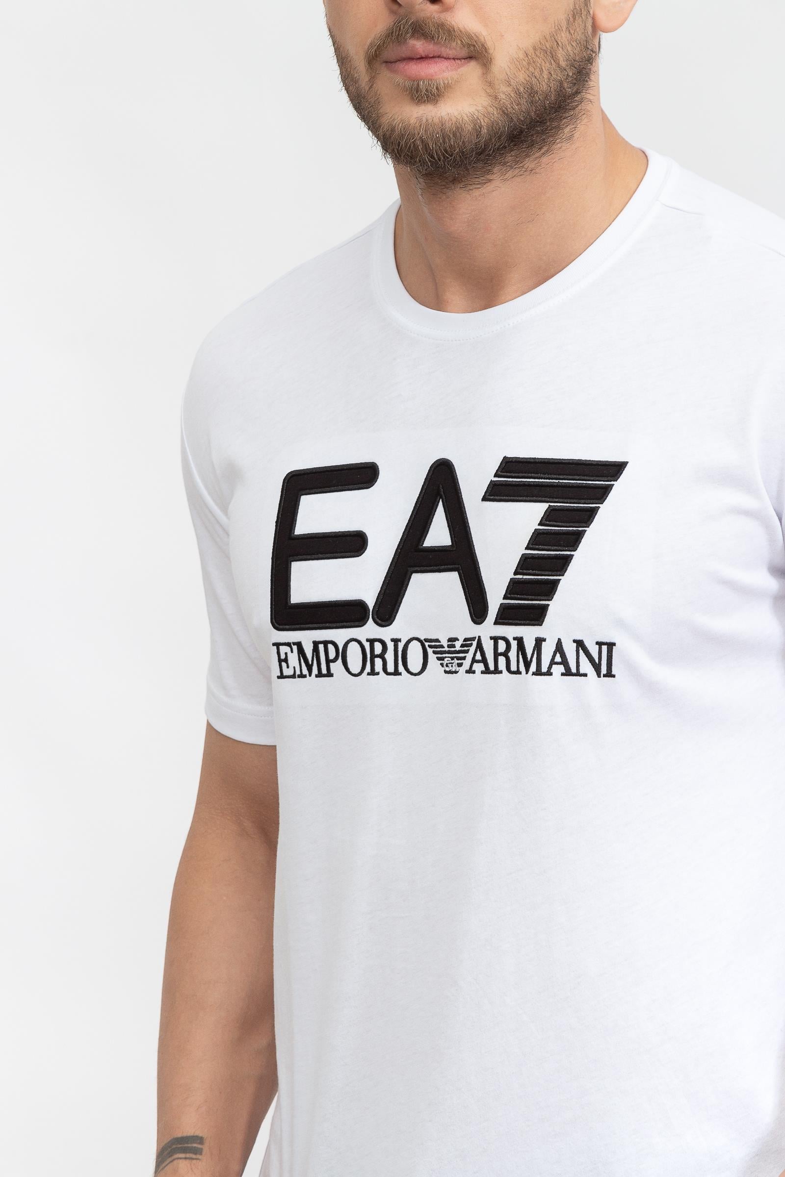 EA7 Unisex Bisiklet Yaka T-Shirt