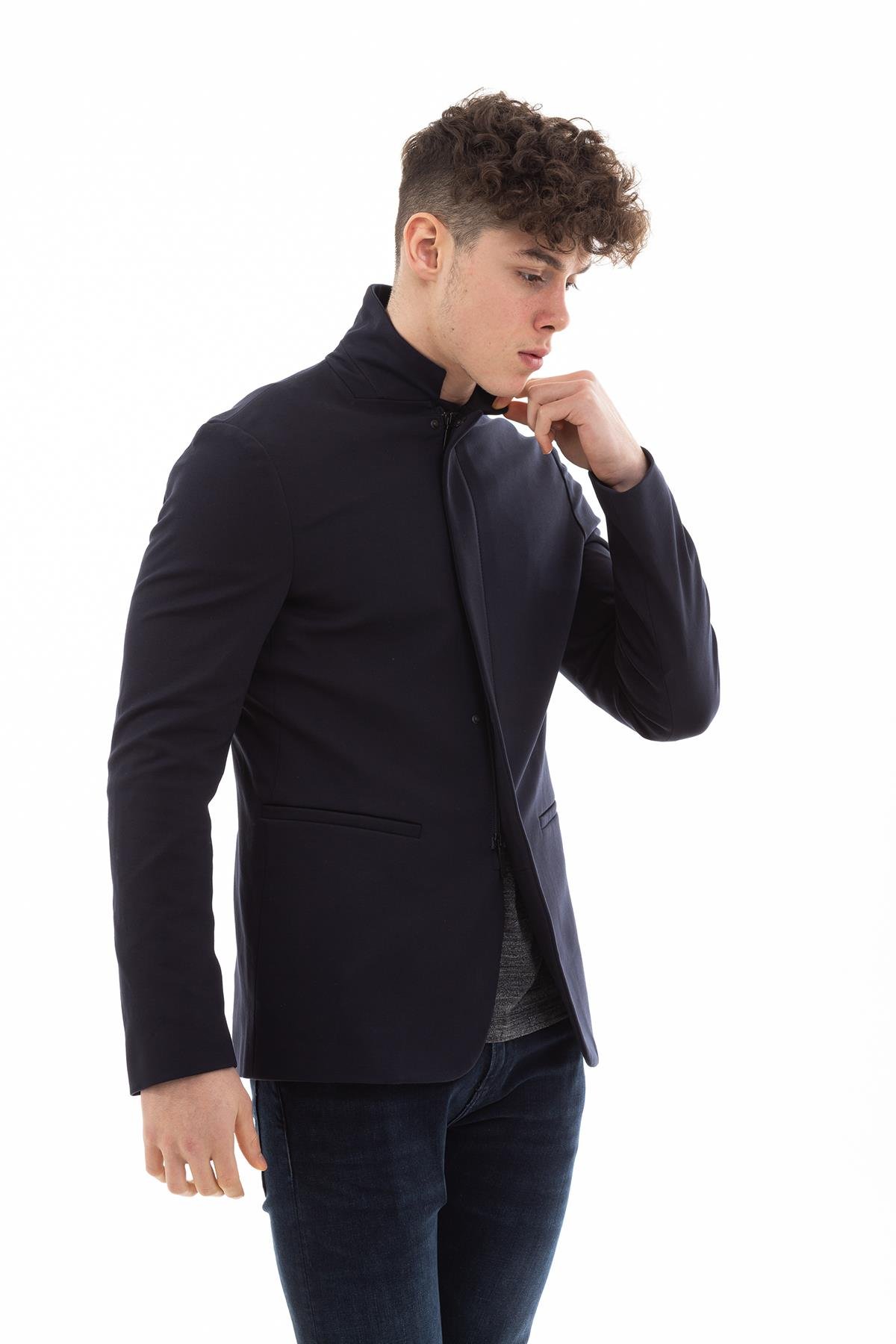 Emporio Armani Dik Yaka Erkek Blazer Ceket