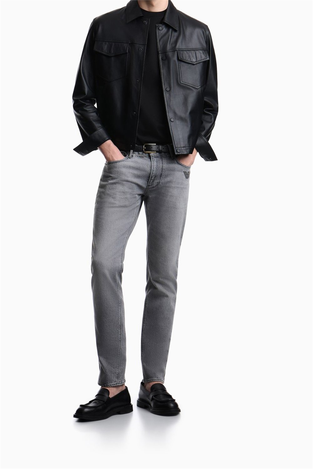 Emporio Armani Erkek 5 Cepli Pantolon Açık Gri