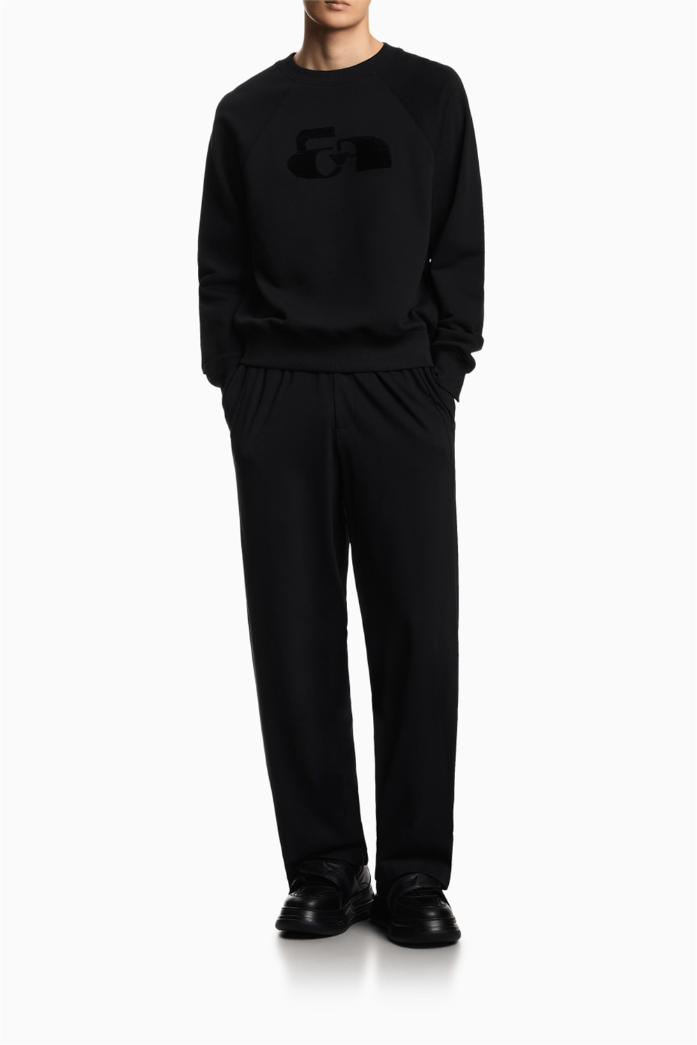 Emporio Armani Erkek Bisiklet Yaka Sweatshirt Siyah