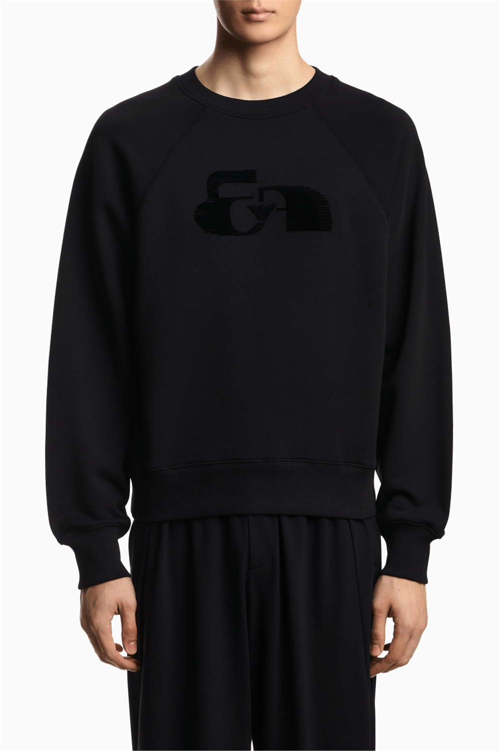 Emporio Armani Erkek Bisiklet Yaka Sweatshirt Siyah