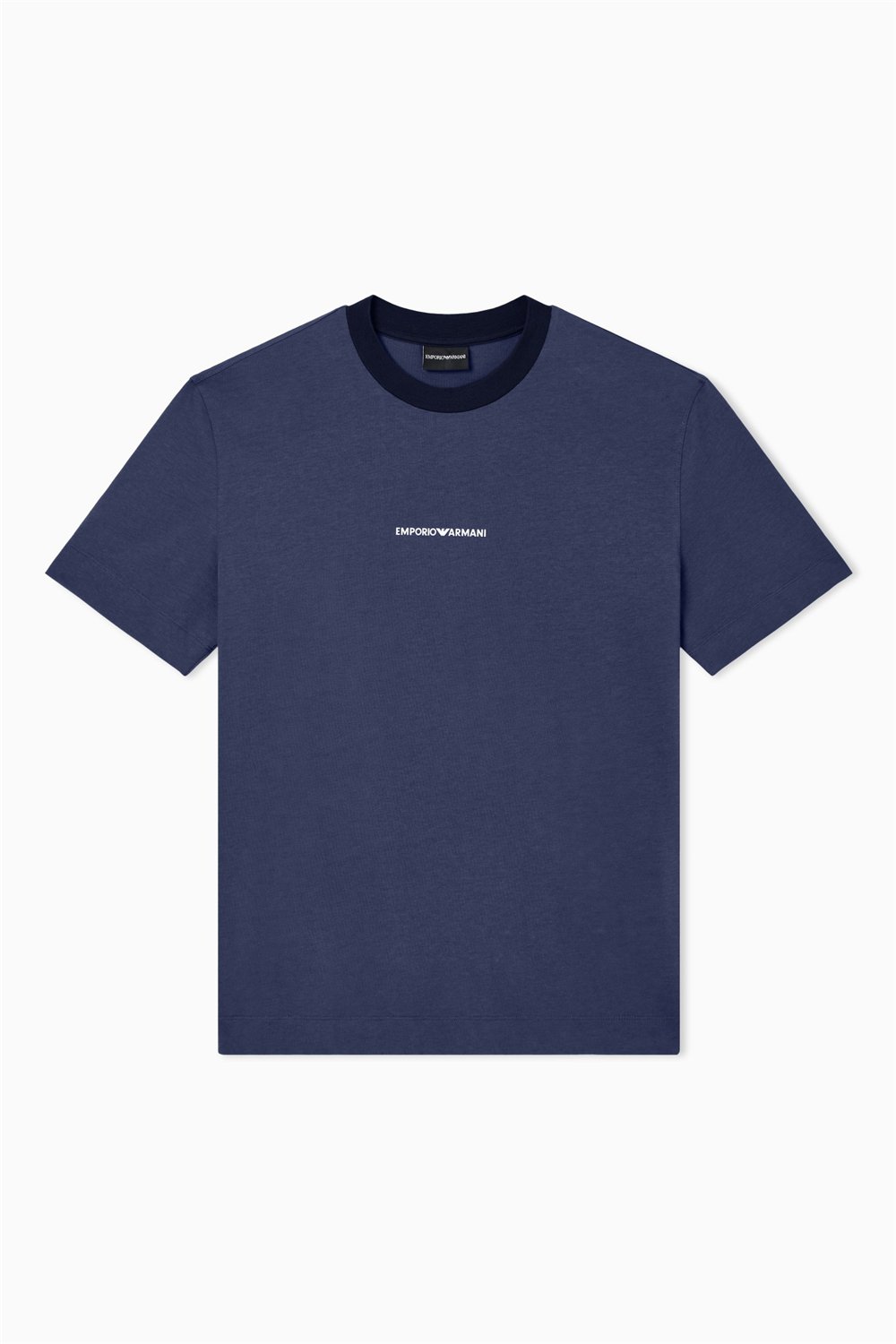 Emporio Armani Erkek Bisiklet Yaka T-Shirt Mavi