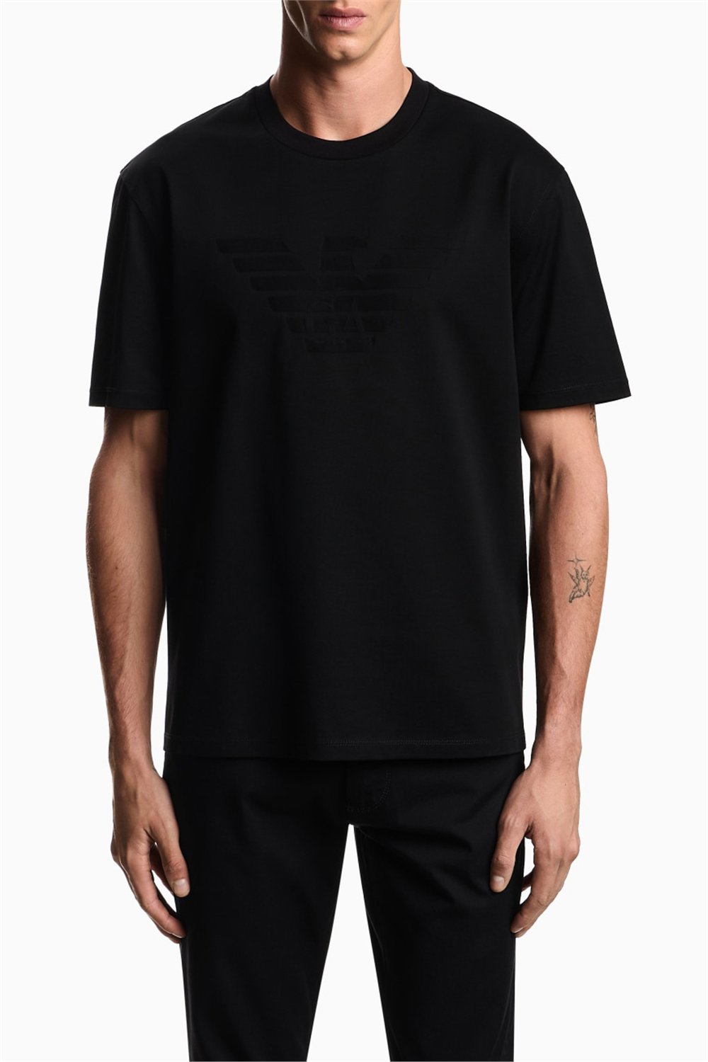 Emporio Armani Erkek Bisiklet Yaka T-Shirt Siyah