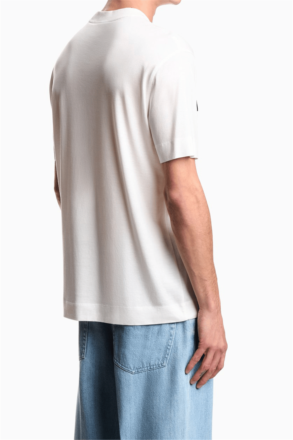 Emporio Armani Erkek Bisiklet Yaka T-Shirt Beyaz