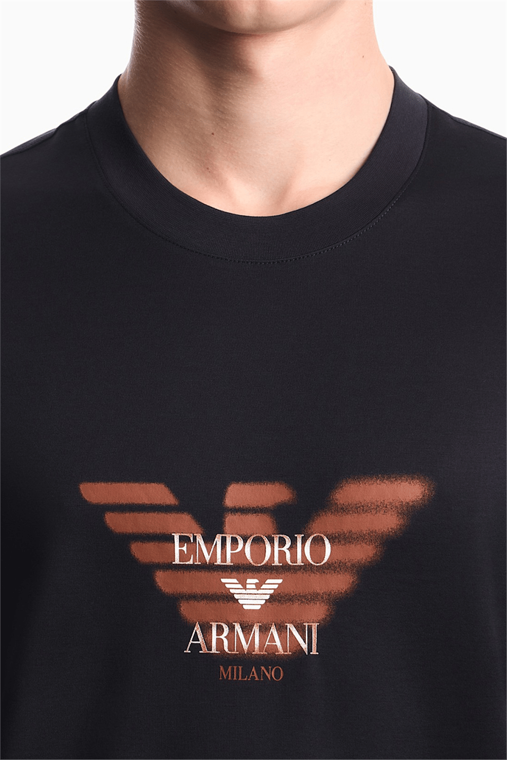 Emporio Armani Erkek Bisiklet Yaka T-Shirt Lacivert