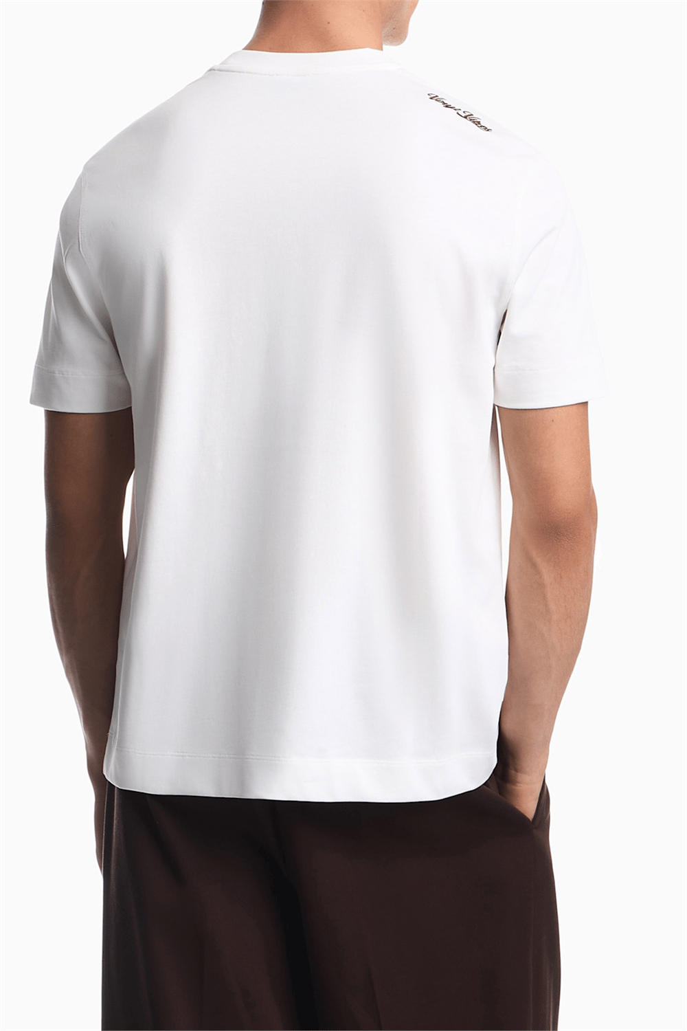 Emporio Armani Erkek Bisiklet Yaka T-Shirt Beyaz