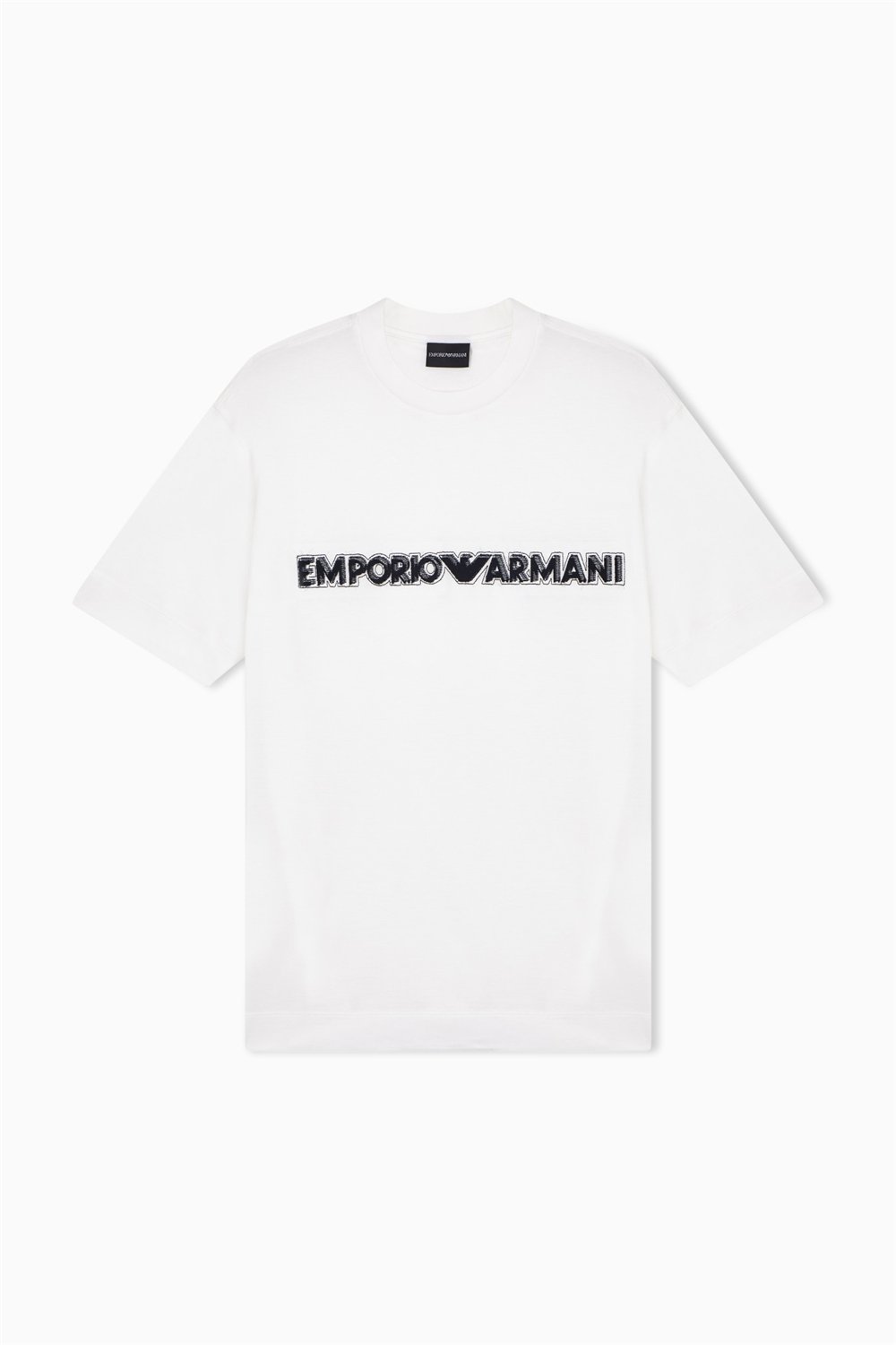 Emporio Armani Erkek Bisiklet Yaka T-Shirt Beyaz