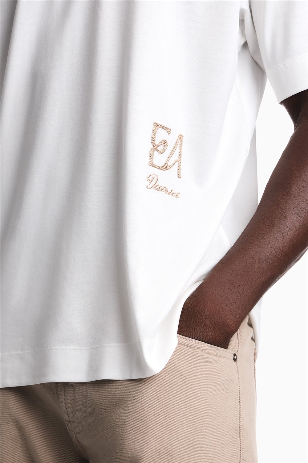 Emporio Armani Erkek Bisiklet Yaka T-Shirt Beyaz