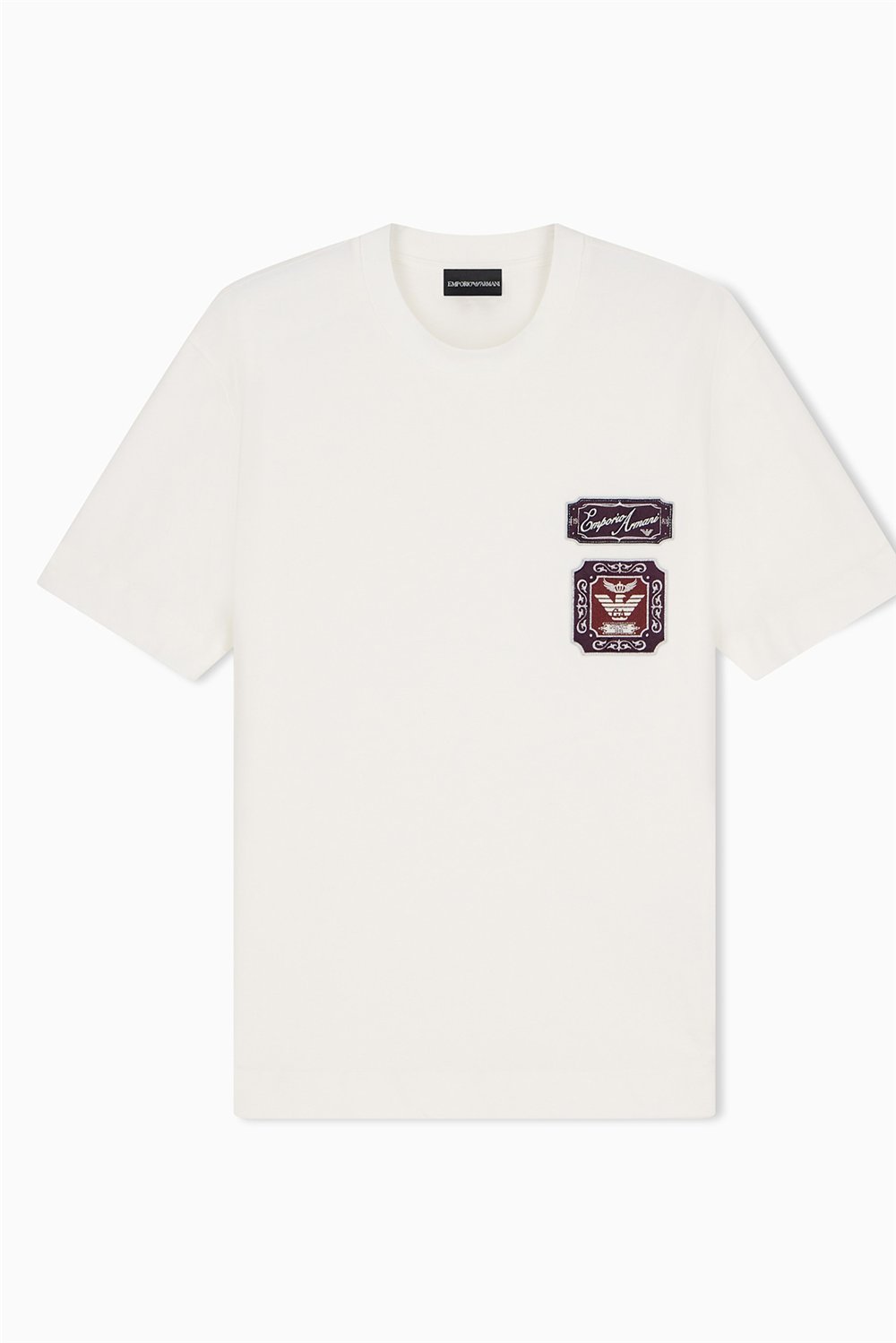 Emporio Armani Erkek Bisiklet Yaka T-Shirt Beyaz