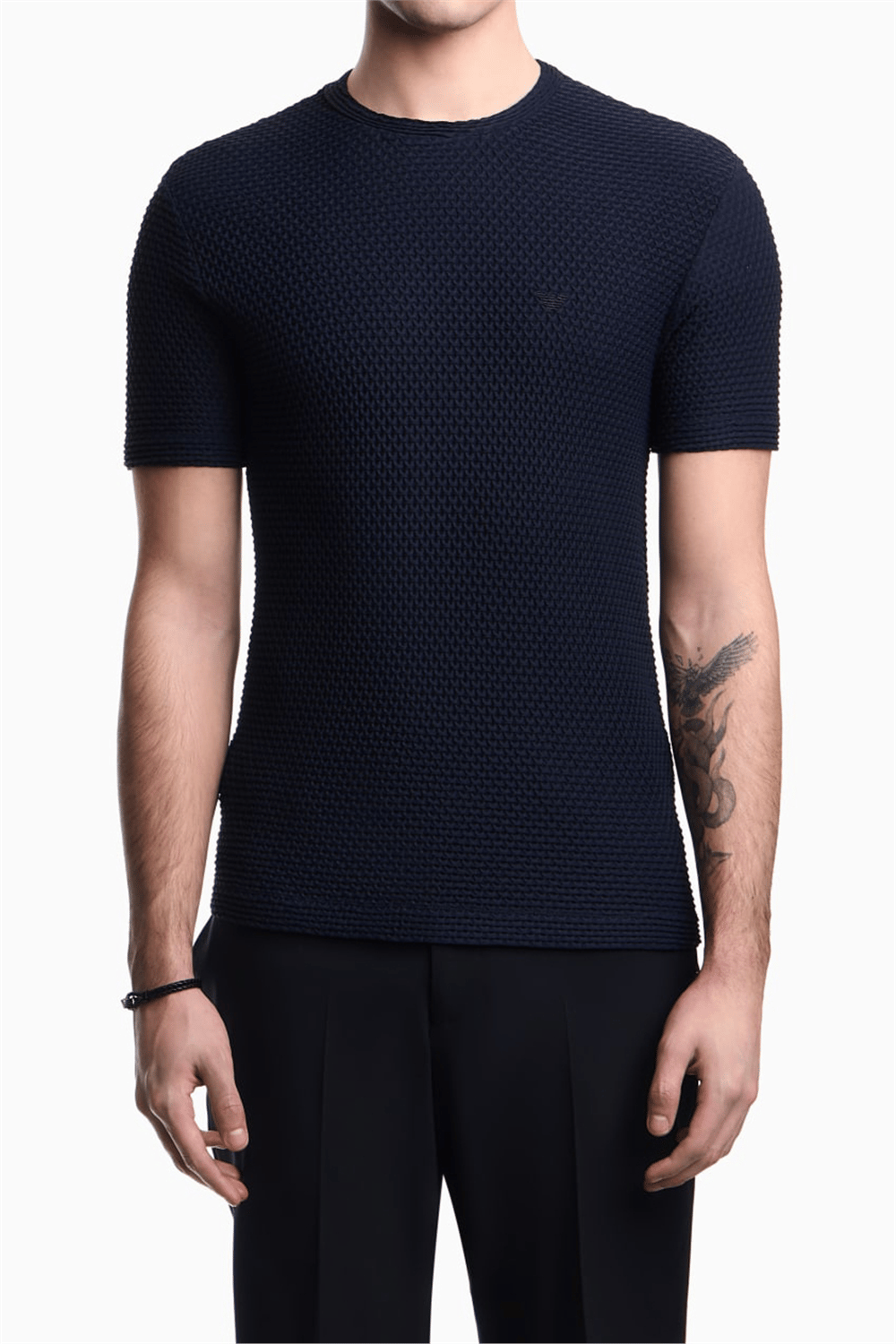 Emporio Armani Erkek Bisiklet Yaka T-Shirt Lacivert