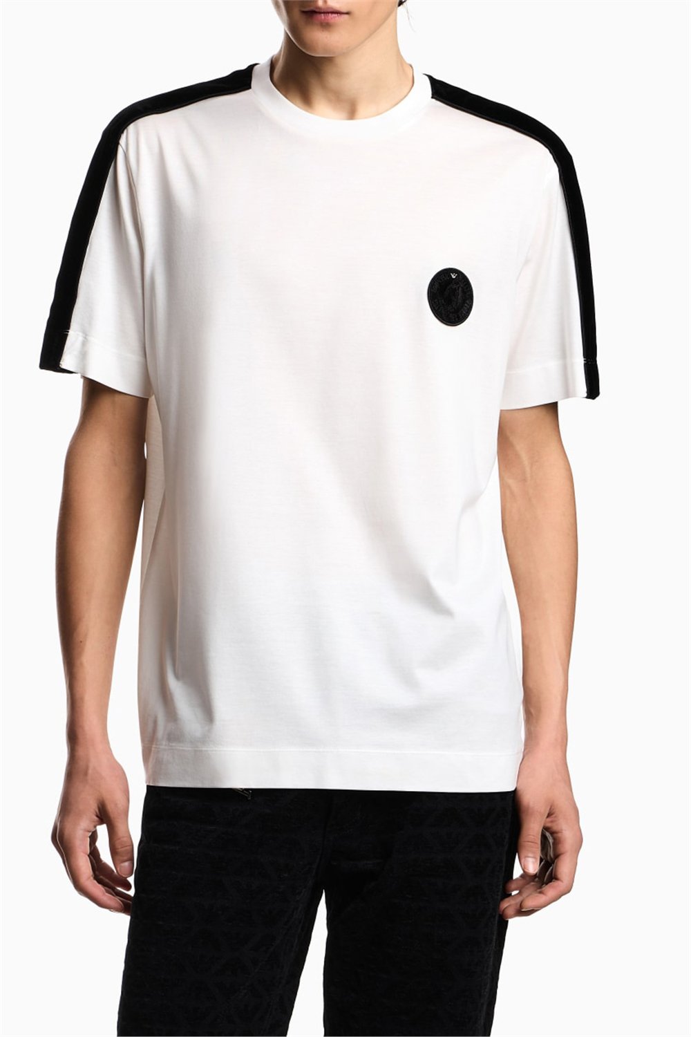 Emporio Armani Erkek Bisiklet Yaka T-Shirt Beyaz