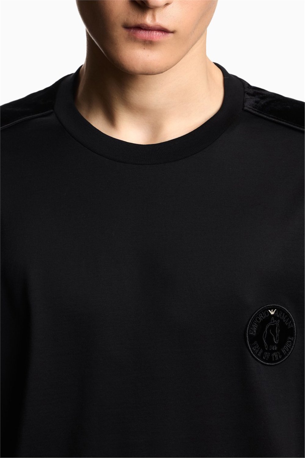 Emporio Armani Erkek Bisiklet Yaka T-Shirt Siyah