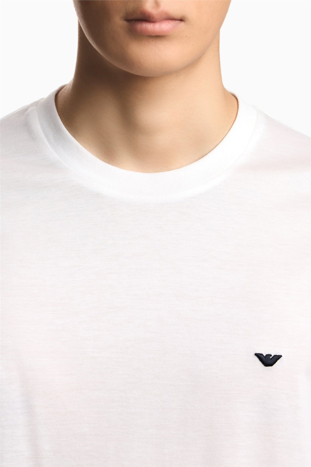 Emporio Armani Erkek Bisiklet Yaka T-Shirt Beyaz