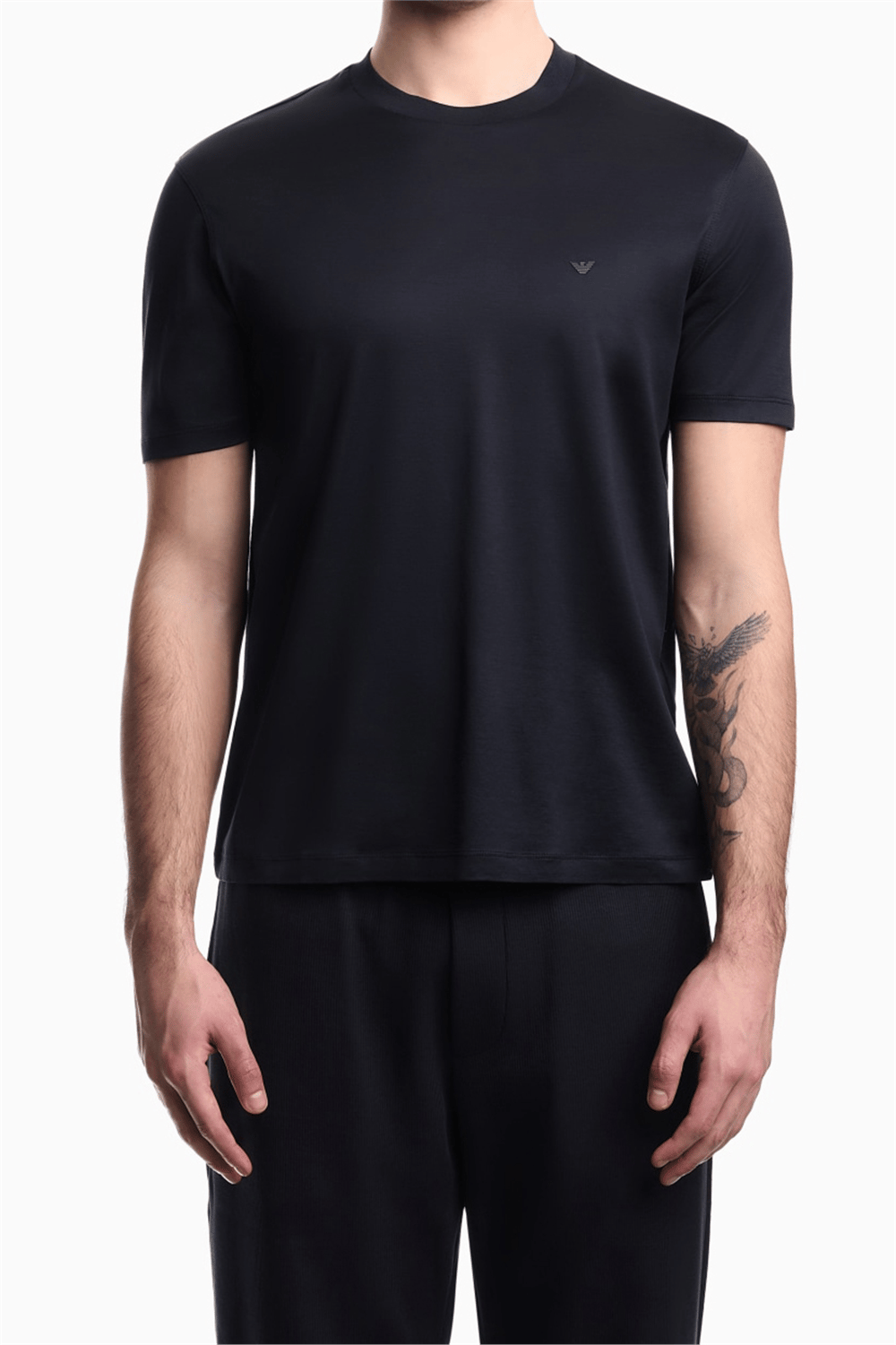 Emporio Armani Erkek Bisiklet Yaka T-Shirt Lacivert