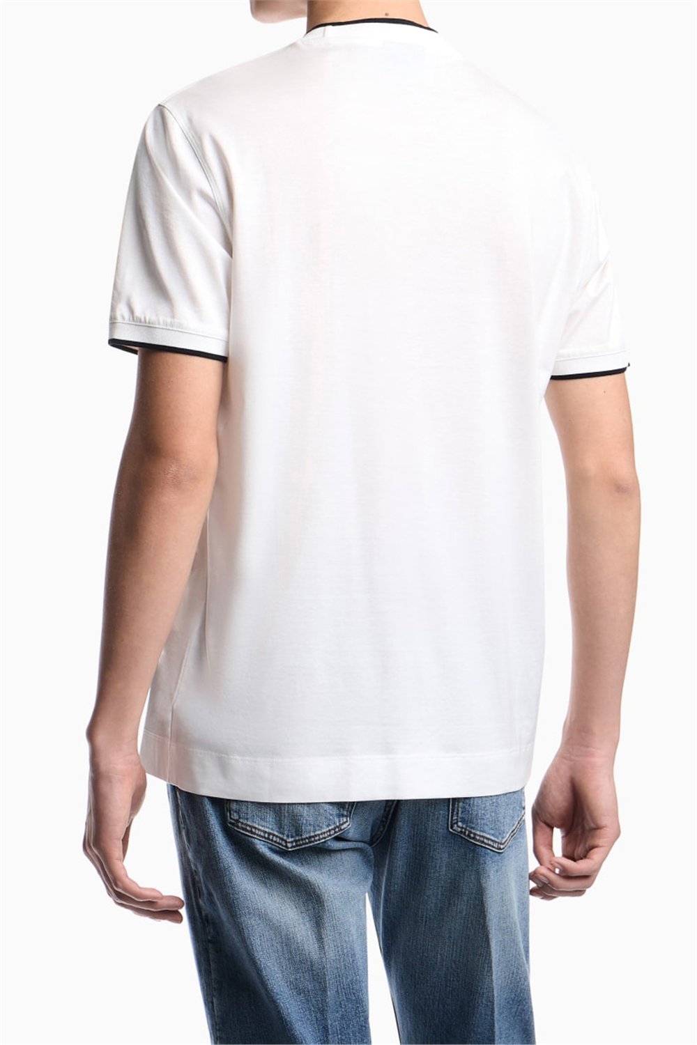 Emporio Armani Erkek Bisiklet Yaka T-Shirt Beyaz