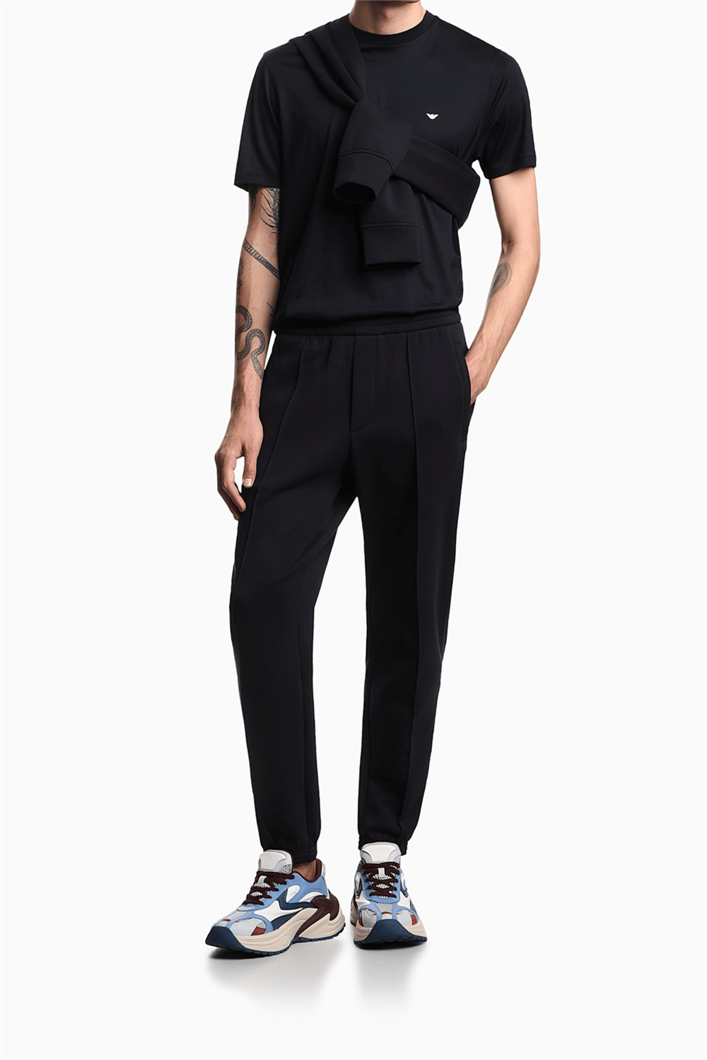 Emporio Armani Erkek Bisiklet Yaka T-Shirt Lacivert