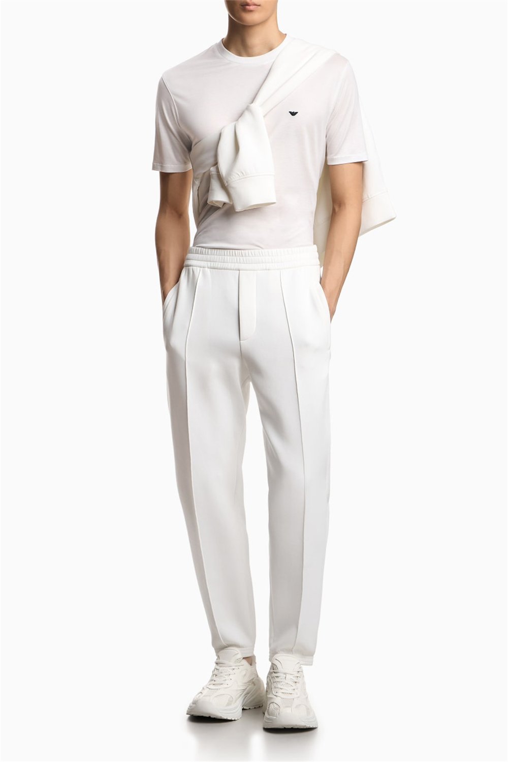 Emporio Armani Erkek Bisiklet Yaka T-Shirt Beyaz