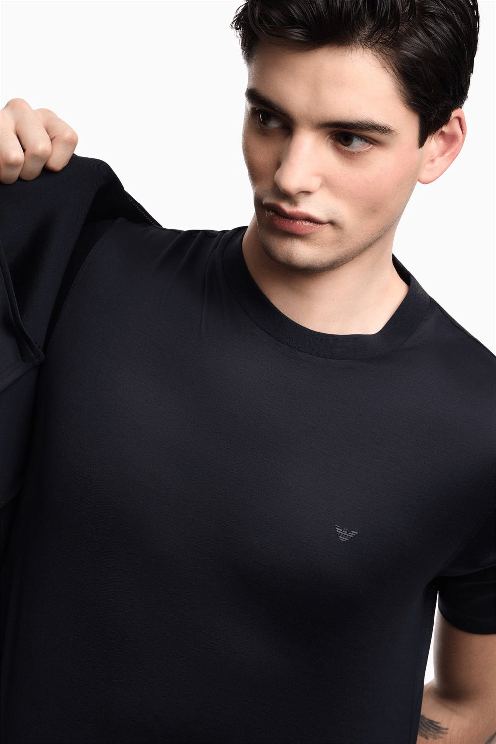 Emporio Armani Erkek Bisiklet Yaka T-Shirt Lacivert