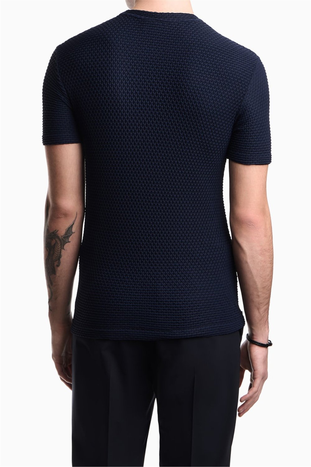 Emporio Armani Erkek Bisiklet Yaka T-Shirt Lacivert