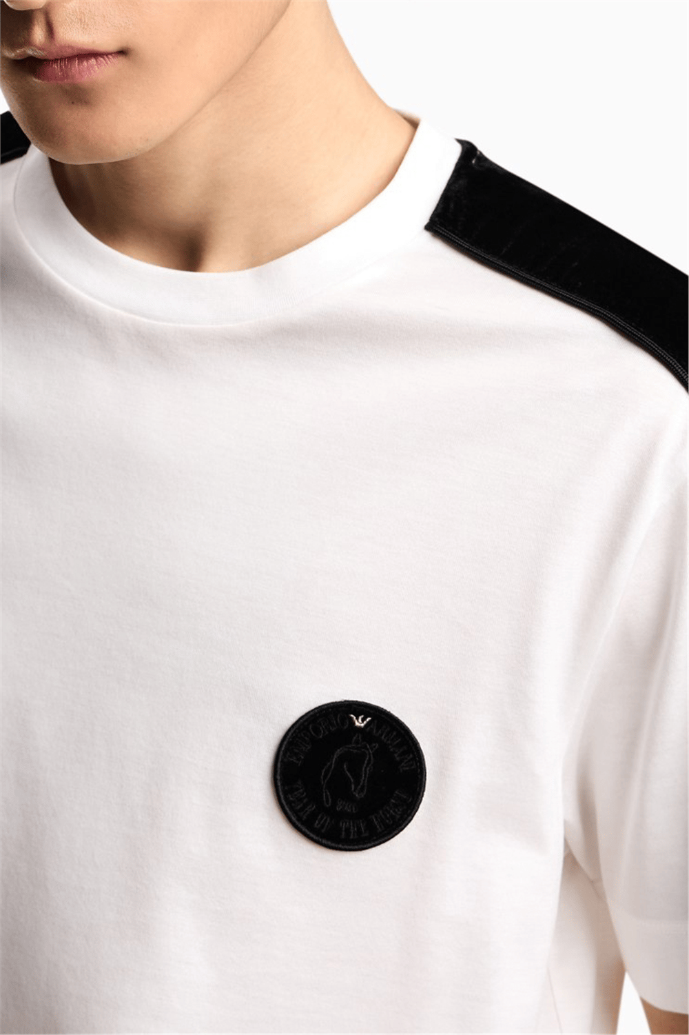 Emporio Armani Erkek Bisiklet Yaka T-Shirt Beyaz