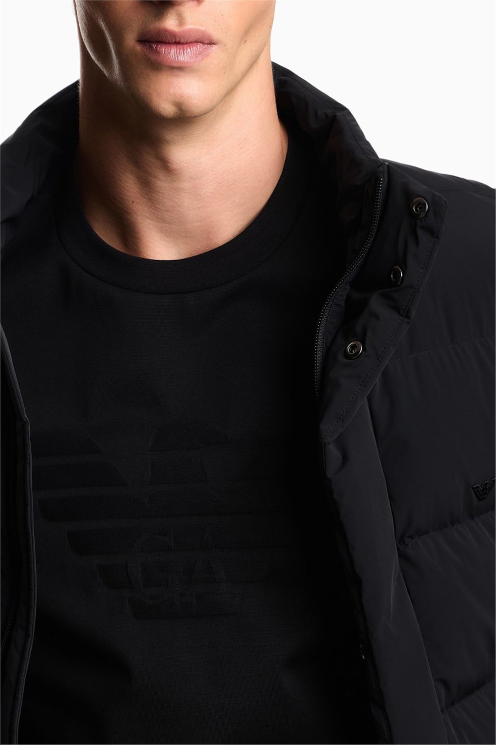 Emporio Armani Erkek Bisiklet Yaka T-Shirt Siyah