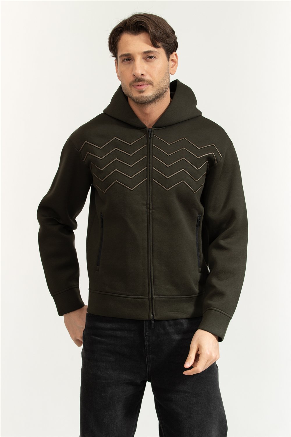 Emporio Armani Erkek Fermuarlı Sweatshirt