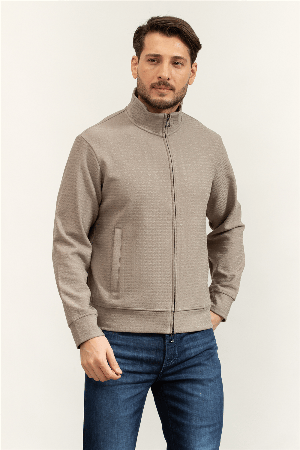 Emporio Armani Erkek Fermuarlı Sweatshirt
