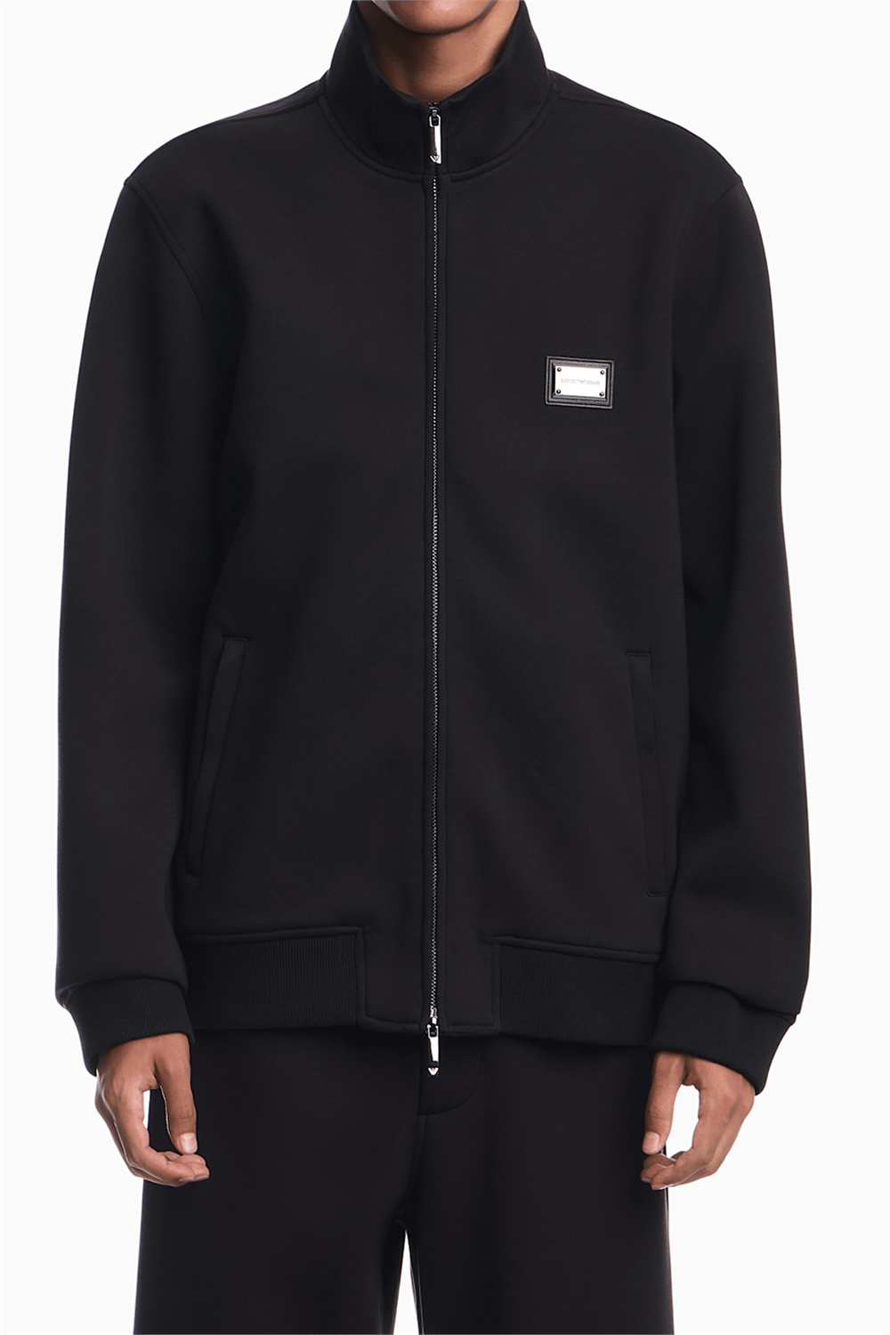 Emporio Armani Erkek Fermuarlı Sweatshirt Siyah