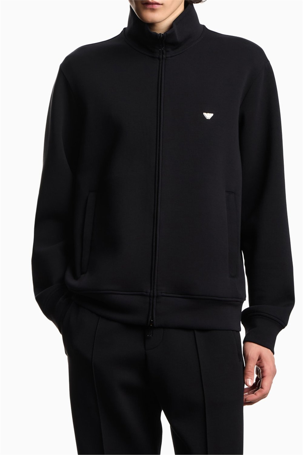Emporio Armani Erkek Fermuarlı Sweatshirt Siyah