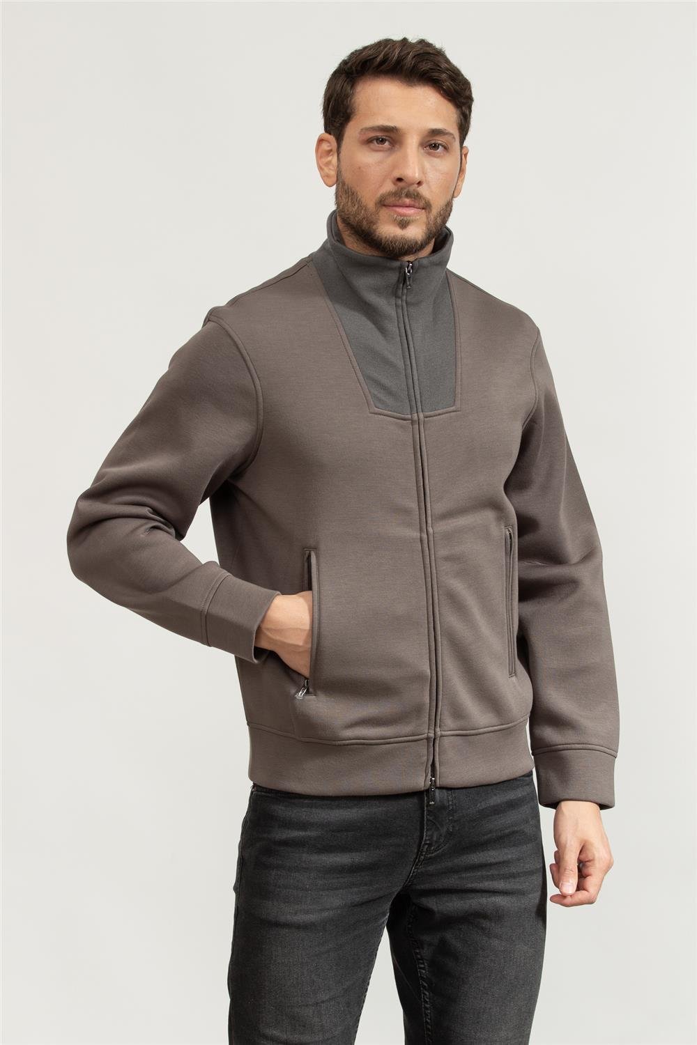 Emporio Armani Erkek Fermuarlı Sweatshirt